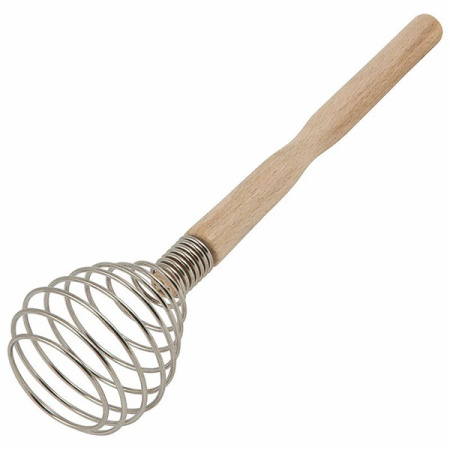 Венчик для соусов 25 см. нерж. пружина, толщина спицы 2 мм. дерев. ручка  /1/