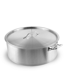 Котел 35 л. нерж. d=50 см. h=18 см. низкий, тройное дно с крышк. (индукция) MGsteel /1/ Котел 35 л. нерж. d=50 см. h=18 см. низкий, тройное дно с крышк. (индукция) MGsteel /1/