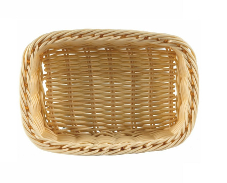 Корзина для хлеба прямоуг. 17*16 см. h=10 см. бежевая полиротанг MGprof /1/