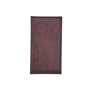 Папка для счетов 22*11см 2-х стор. кож.зам.бордо /1/ Под заказ