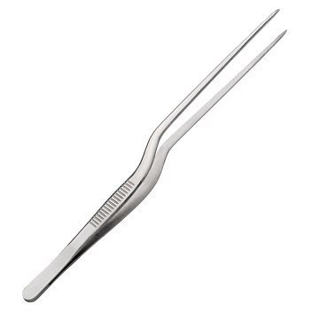 Щипцы (пинцет) 20 см. изогнутые, нерж. MGsteel /1/100/