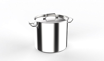 Котел 30 л. нерж. d=35 см. h=32 см. тройное дно с крышк. (индукция) MGsteel /1/ Котел 30 л. нерж. d=35 см. h=32 см. тройное дно с крышк. (индукция) MGsteel /1/