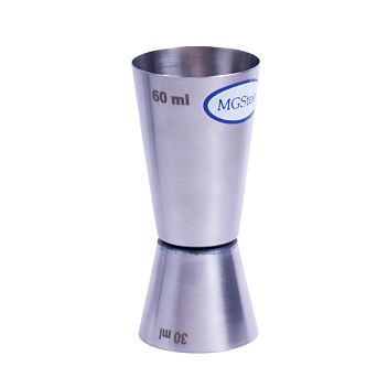 Джиггер 30/60 мл. d=42/43 мм. h=100 мм. нерж. MGsteel /1/200/ Джиггер 30/60 мл. d=42/43 мм. h=100 мм. нерж. MGsteel /1/200/