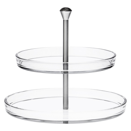 Этажерка 2-х ярусная d=22/27 см. h=23 см. Палладио Borgonovo /1/4/32/160/ АКЦИЯ