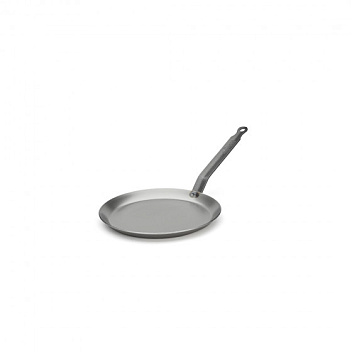 Сковорода для блинов d=22 см. h=1,8 см. 0,6 л. белая сталь (индукция) Carbone Steel  De Buyer (5120.22) /1/5/