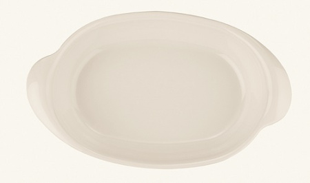 Блюдо для запекания и подачи 360*215 мм. 1900 мл. овальное с ушками Белый, форма Оптива Bonna /1/24/102/