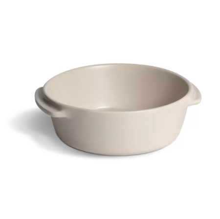 Форма для запекания и подачи 550 мл. d=150 мм. h=50 мм. с ушками бежевая керам Emile Henry /1/3/