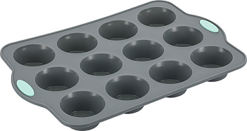 Форма для выпечки кексов 34*22,5 см. 12 ячеек d=60 мм. силикон /1/ Форма для выпечки кексов 34*22,5 см. 12 ячеек d=60 мм. силикон /1/