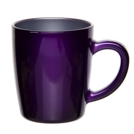 Кружка 350 мл. d=85 мм. h=95 мм. Бейзик фиолетовый металлик /1/12/576/ АКЦИЯ