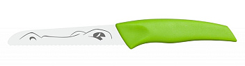 Нож для овощей 110/220 мм. с волн. кромкой, салатовый KIDS Icel /1/6/ АКЦИЯ