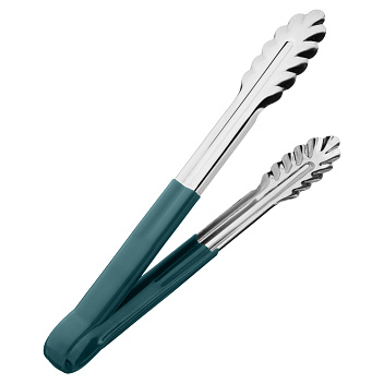 Щипцы универсальные 30 см. нерж. зеленая ручка MGsteel /1/120/ 