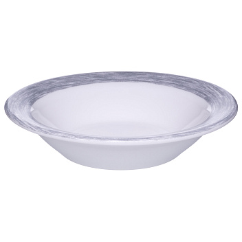 Блюдце d=120 мм. 110 мл. для десерта глубокое серый край Браш /1/6/36/