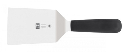 Лопатка 27,5 см. изогнутая раб. часть 11*9 см. нерж. широкая с пластик. ручкой, черная Icel /1/6/