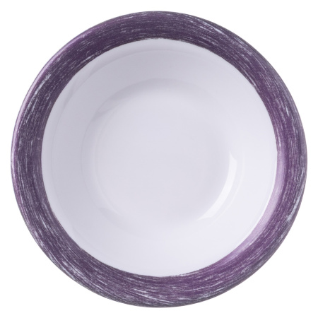 Блюдце d=120 мм. 110 мл. для десерта глубокое сиреневый край Браш /1/6/36/