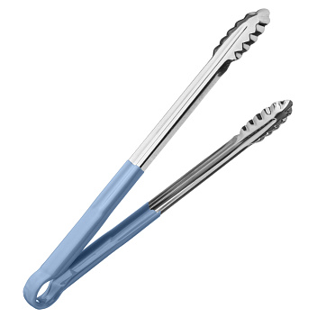 Щипцы универсальные 40 см. нерж. синяя ручка MGsteel /1/120/