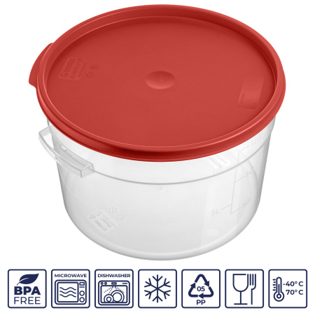 Крышка для контейнера для прод. круг. d=310 мм. красная, п/п (контейн. 76723, 76724, 76725) GP /1/12/