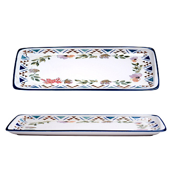 Блюдо прямоуг. 480*160 мм. Спринг, форма Мув Bonna /1/6/366/ Блюдо прямоуг. 480*160 мм. Спринг, форма Мув Bonna /1/6/366/