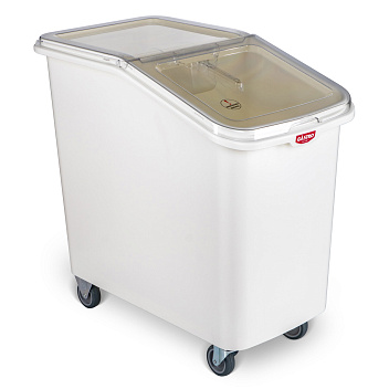 Контейнер для сыпучих продуктов 102 л 420*720*710 мм. (-40°C /+70°C) п/п на колесах, с совком, белый GP /1/3/18/ АКЦИЯ