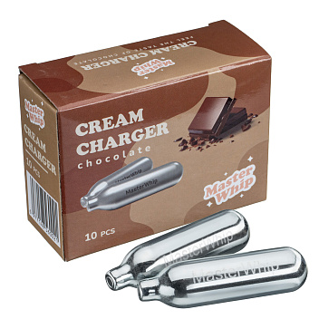 Баллончики для сифона для взбивания сливок (N2O) 10 шт/уп. вкус шоколада MasterWhip /1/36/