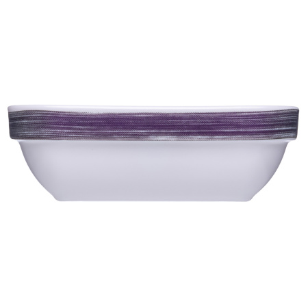 Салатник квадр. 110*110 мм. 200 мл. h=37 мм. сиреневый край штабелир. Браш /1/6/24/
