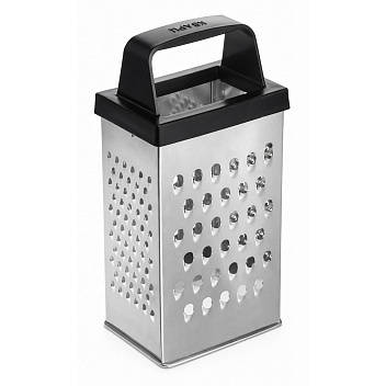 Терка 4-х гранная 18,2 см. белая жесть с пластик. ручкой /1/