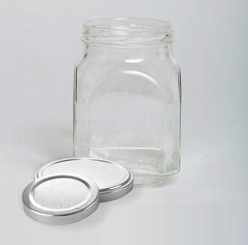 Банка для подачи 800 мл. 90*90 мм. h=140 мм. с крышкой Твист офф /1/24/