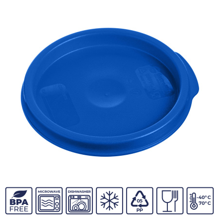 Крышка для контейнера для прод. круг. d=135 мм. синяя, п/п (конте. 76718) GP /1/12/ ТП