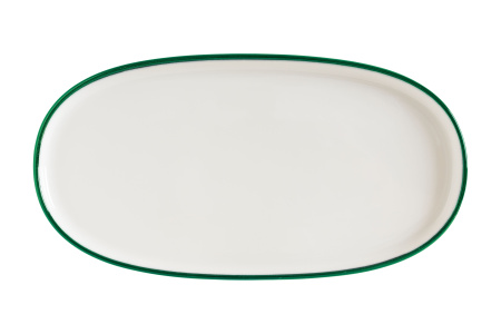 Блюдо овальное 210*100 мм. Линеа Зеленый, форма Хюгге Bonna /1/12/1116/