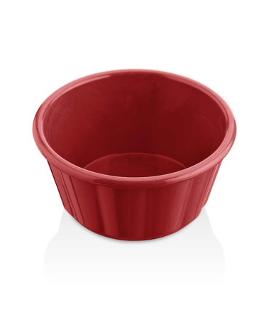 Соусник 130 мл. d=85 мм. h=45 мм. круглый, поликарбонат, красный, штабелир. GP /1/250/