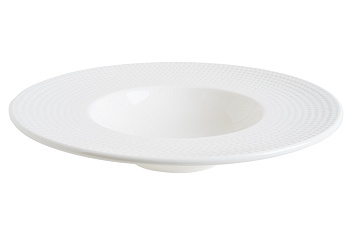 Тарелка для пасты d=280 мм.  400 мл. Белый Пьюре Дот, форма Банкет Bonna /1/6/396/ Тарелка для пасты d=280 мм.  400 мл. Белый Пьюре Дот, форма Банкет Bonna /1/6/396/