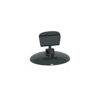 Держатель для ценников и табличек d=4,9 см. h=3,5 см. черный пласт на подставке /1/100/