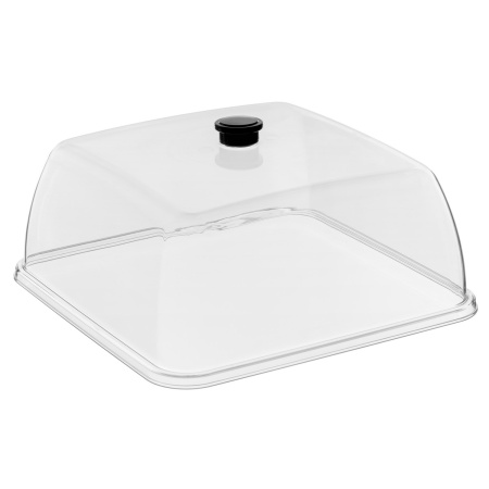 Крышка 28*28 см. h=12,5 см. поликарбонат, прозрачная (поднос,контейнер 76864,76845,76853,76703,76704,76705) GP /1/12/
