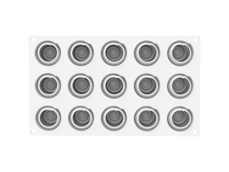 Форма для выпечки 15 ячеек 30 мл. d=40 мм. h=30 мм. Иней силикон Silikomart /1/10/