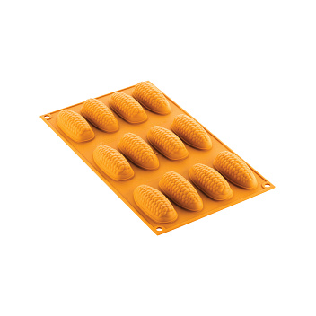 Форма для декора блюд 20 мл. 12 ячеек 68*26 мм. h=21 мм. Кукуруза силикон Silikomart /1/10/