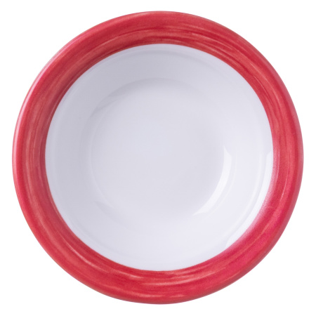 Блюдце d=120 мм. 110 мл. для десерта глубокое вишневый край Браш /1/36/ АКЦИЯ