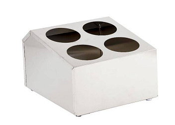 Органайзер для столовых приборов 4 стакана 30,5*16,5*19,5 см. нерж. MGsteel /1/6/