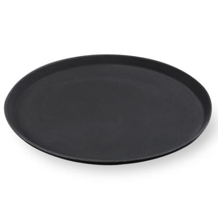 Поднос прорезиненный d=40 см. черный MGprof  /1/12/ Поднос прорезиненный d=40 см. черный MGprof  /1/12/
