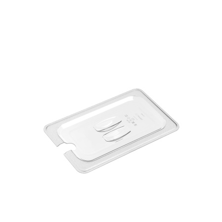 Крышка для гастроем. 1/4 поликарб.прозрач. (-40/+99С) универсальная с отверстием для ложки GP /1/48/