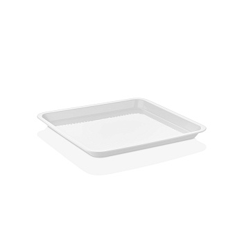 Поднос для подачи 28*28 см. поликарбонат, белый б/крышки (крышка 76836) GP /1/24/