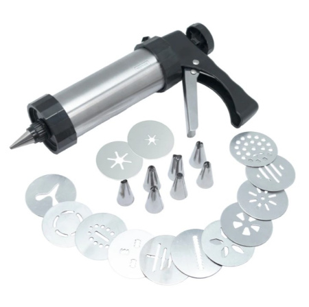 Шприц кондитерский дозирующий 200 мл. (21 насадка) нерж. VB /1/6/