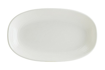 Блюдо овальное 190*110 мм. Белый Луп узкая полоска Bonna /1/12/2304/