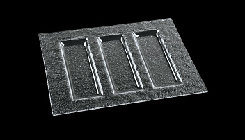 Менажница 3-х секц. 300*230 мм. стекло 3D /1/ Менажница 3-х секц. 300*230 мм. стекло 3D /1/