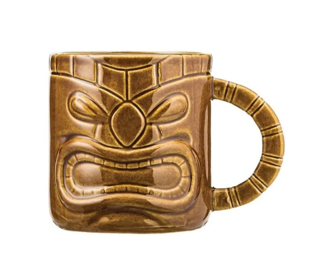 Кружка  450 мл. d=90 мм. h=93 мм. керамика, коричневая Тики /1/12/