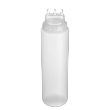 Емкость для соуса 1000 мл. d=75 мм. h=290 мм. 3 носика прозрачная GP /1/96/