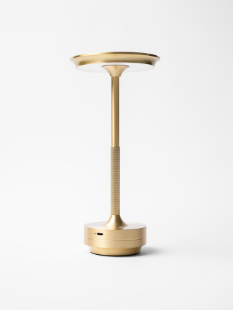 Лампа настольная d=13 см. h=27,5 см. 3 цвета, сенсорная регулировка яркости, алюм., золот. LED HIGH-TECH MGline /1/20/