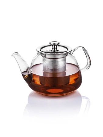 Чайник  800 мл. заварочный крышка нерж., Термостекло /1/24/