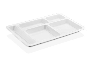 Поднос 360*245 мм. с 5 отделениями, 230 гр., поликарбонат GP /1/25/