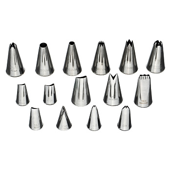 Набор кондитерских насадок 15 шт нерж. для кремовых роз и пионов /1/ АКЦИЯ АКЦИЯ