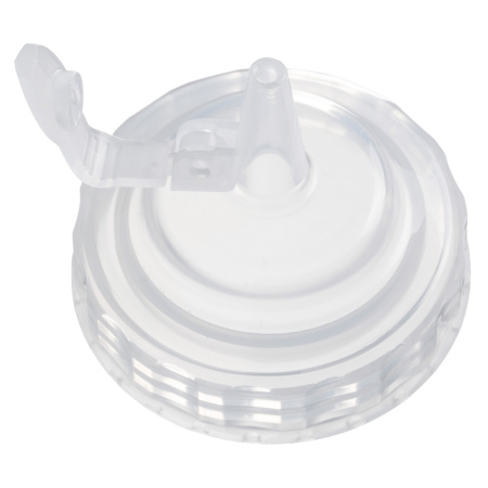 Емкость для соуса  750 мл. d=70 мм. h=270 мм. с 2 крышками, широкая прозрачная, крышки прозрачные GP /1/96/