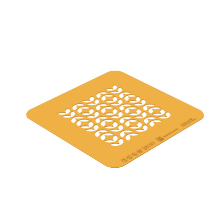 Трафарет для декора блюд 100*100 мм. h=1 мм. Листва силикон Silikomart /2/10/